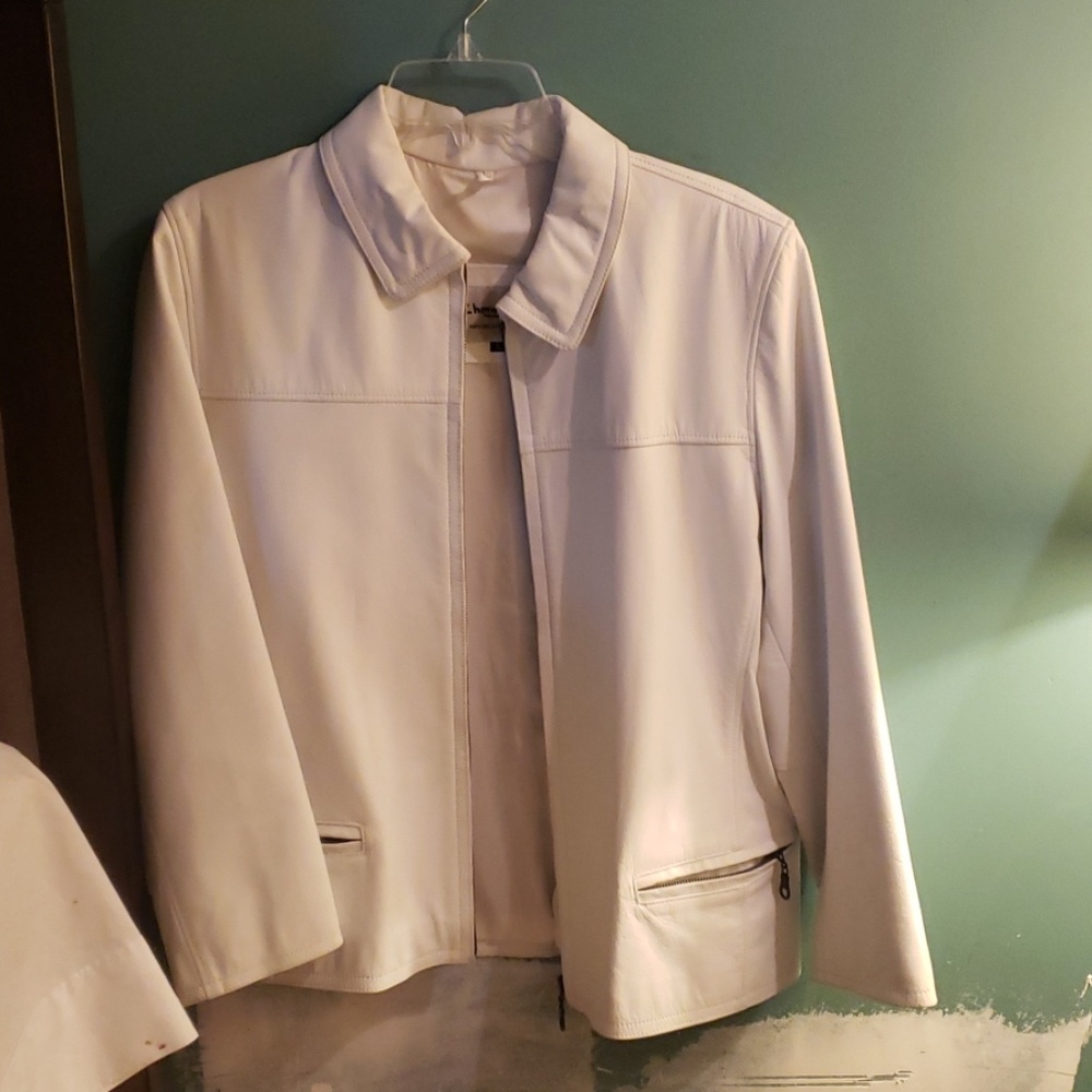 White leather  jacket
